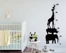 Animal Shilouette Tower Growth Chart
